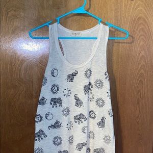 Boho Elephant Sun Moon Tank Top
